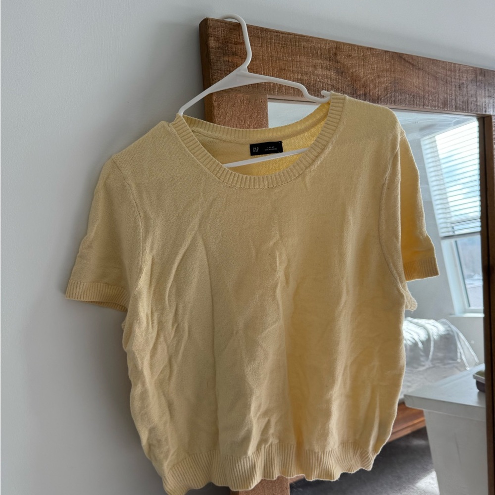GAP Butter Yellow Knit Top